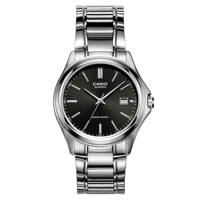 Casio Часы Стальной указатель простой бизнес календарь Мужские часы MTP-1183A-7A - Цвет: MTP-1183A-1A