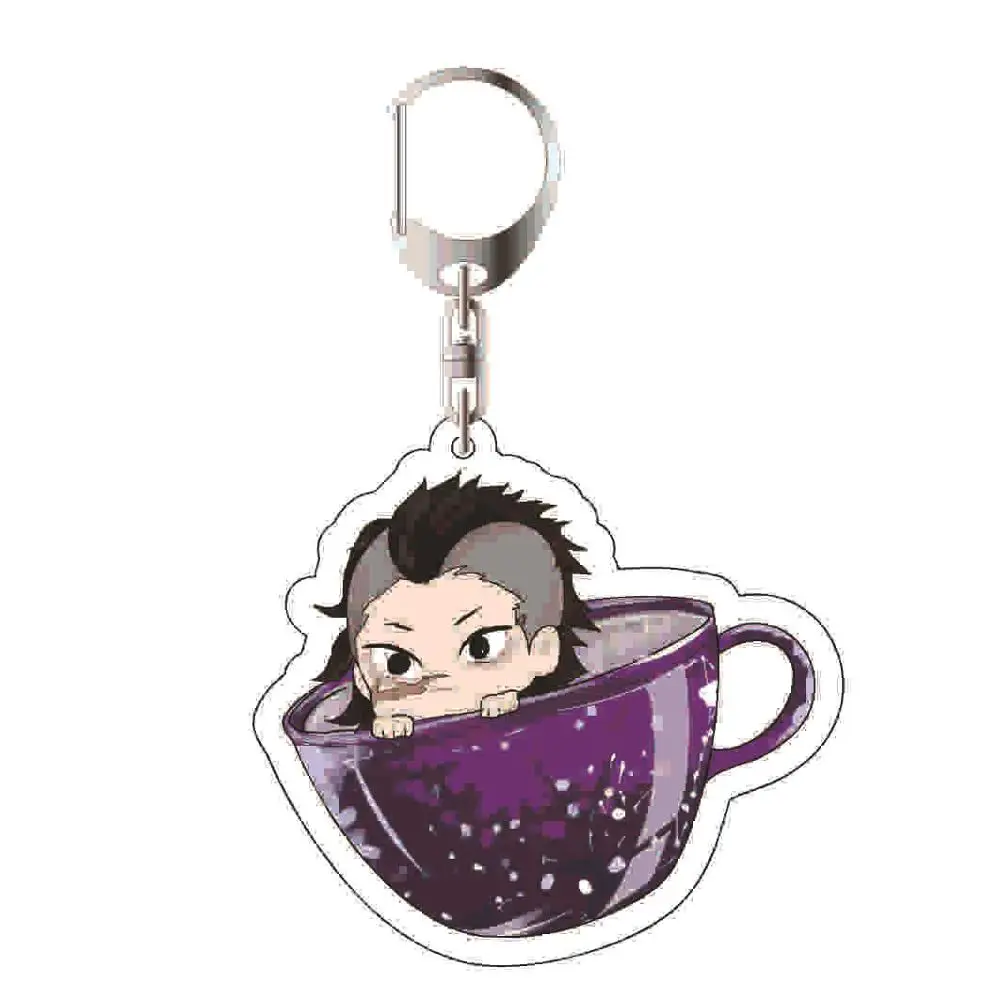 

10pcs/lot Japan Anime Demon Slayer Kimetsu No Yaiba Keychain Kamado Tanjirou Kamado-Nezuko Tomioka Giyuu Acrylic Key Chain Gifts