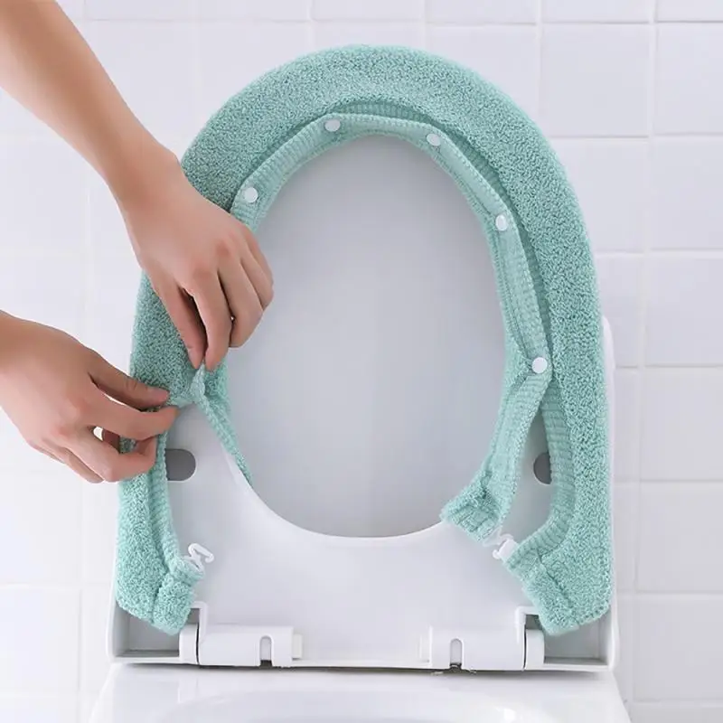 

1pc Toilet Seat Case Warmer Toilet Accessories Pedestal Pan Cushion Pads Mat Seat Case Toilet Lid CoverAccessories