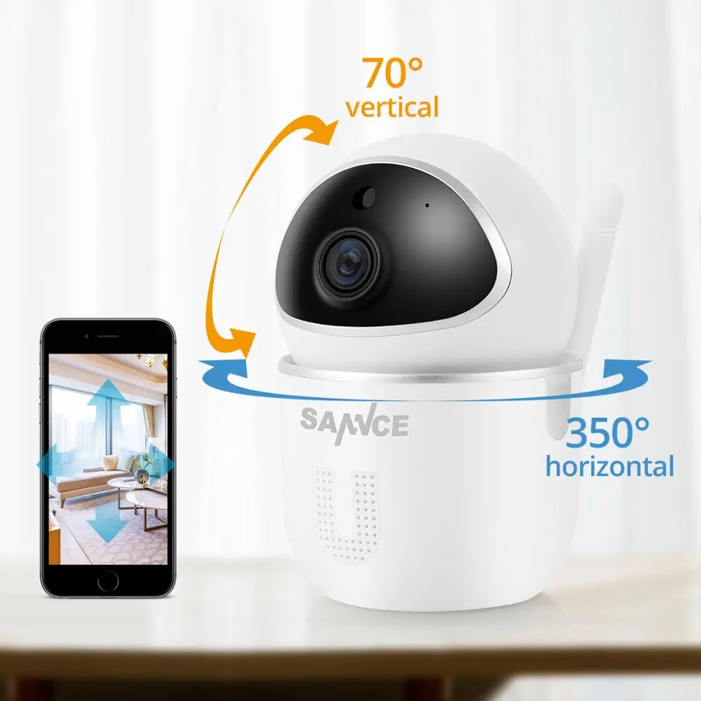 SANNCE домашняя IP камера безопасности Wi-Fi беспроводная мини Сетевая камера наблюдения Wifi 1080P ночное видение CCTV камера детский монитор