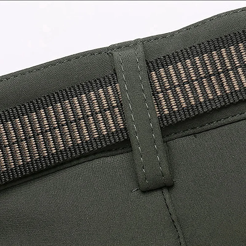 

2 Pcs Men'S Autumn Thickened Warm Soft Shell Pants Waterproof Windproof Hiking Pants, Dark Green & Black