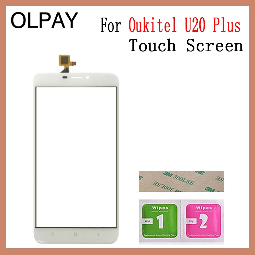 Мобильный телефон 5,5 ''дюймовый сенсорный экран для Oukitel U20 Plus сенсорный экран Стекло Переднее стекло дигитайзер панель объектив сенсор ремонт