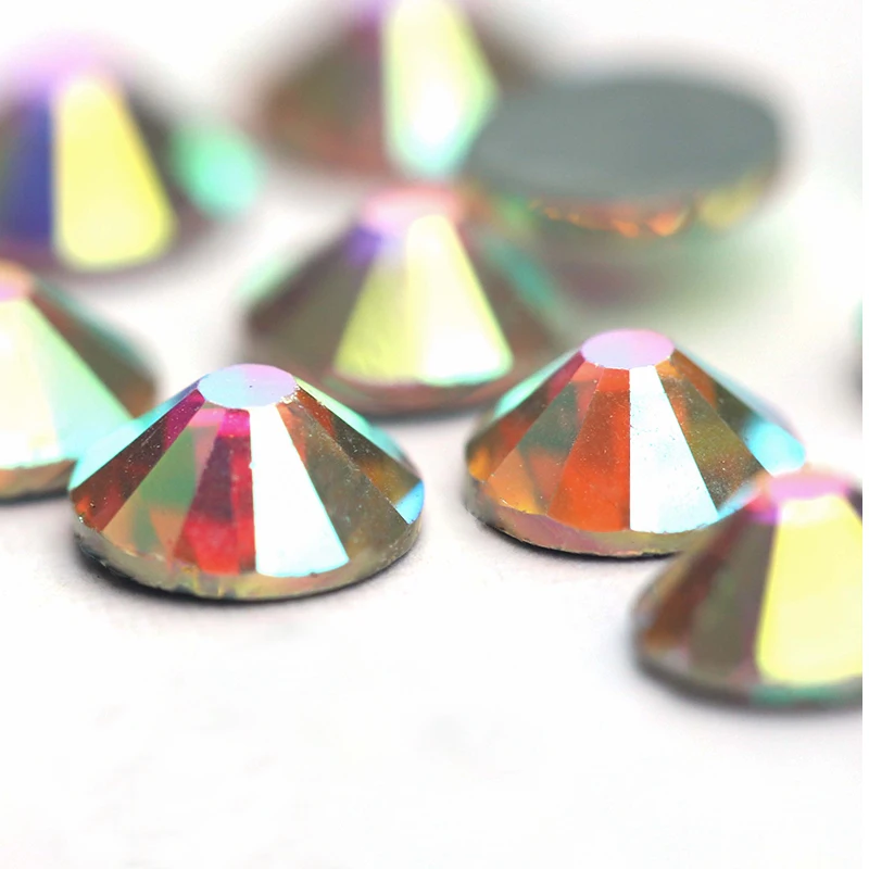 AB SS3-SS40 высококачественные Стразы для горячей фиксации супер яркие стеклянные