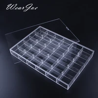 clear acrylic tray with lid charm jewelry beads collection box dustproof organizer accessoriedisplay classified storage case