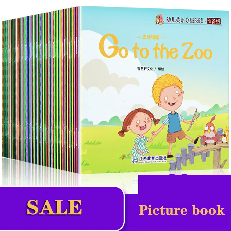 

60 Books / Set Picture Book Children Enlightenment Baby Kids English Words Learning Tales Series Educational Reading