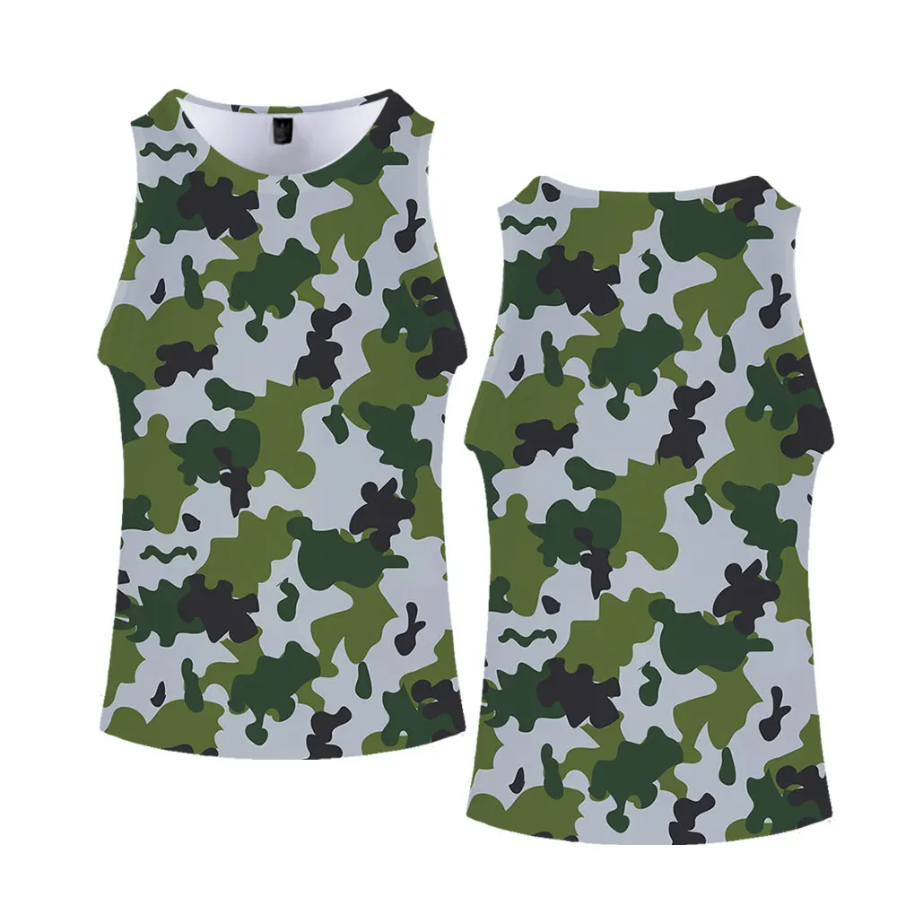 

Psychedelic Vest Camouflage 3D Print Men Cosplay Sports Vests Unisex Summer Fitness Tops
