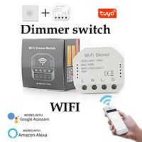 new wifi tuya smart dimmer switch app control stepless dimming automation control smart home diy module support alexa google