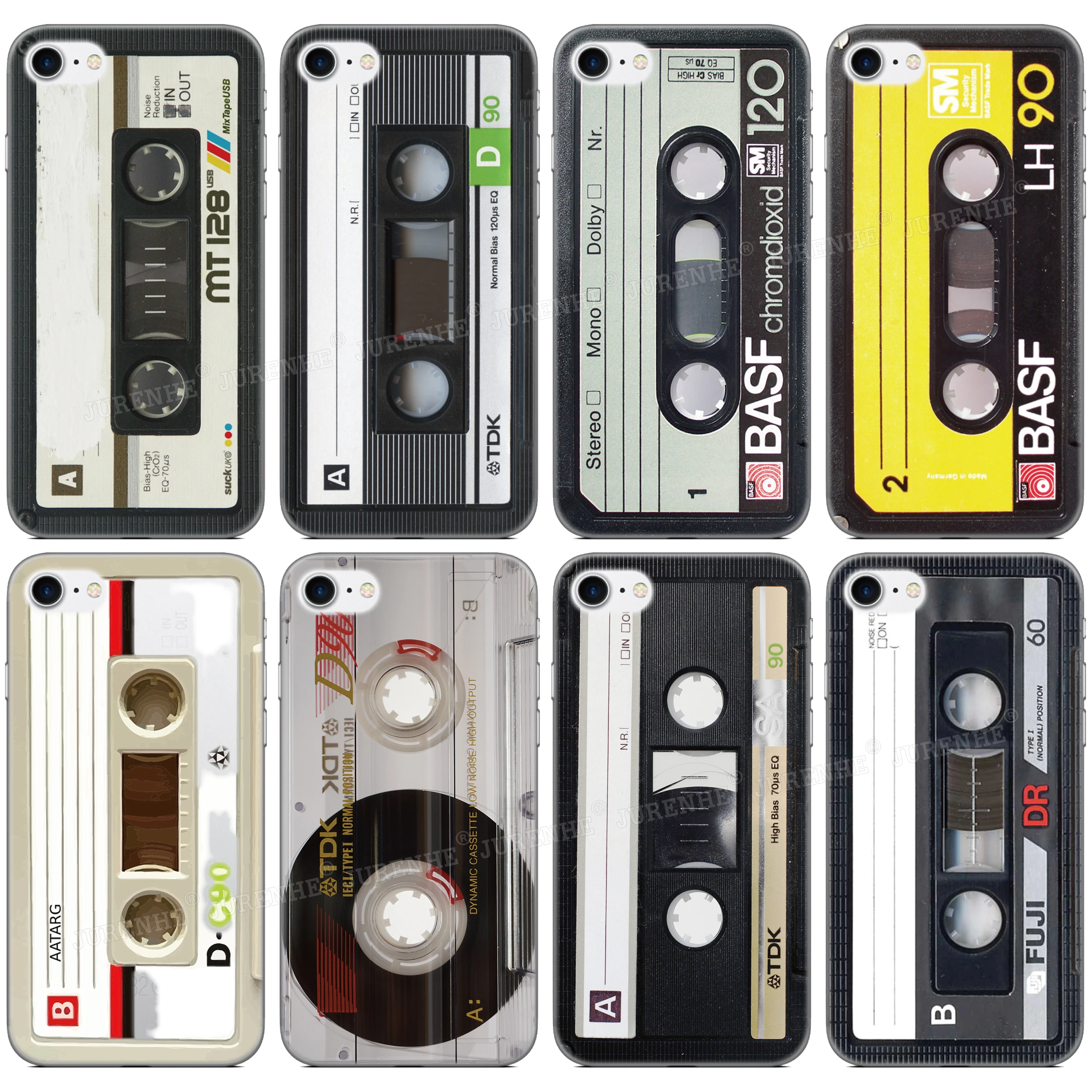 Print tpu Soft Music Tape Phone Case For iPhones SE 2020 SE2 SE 2 XR X XS 11 Pro MAX 6 6S 7 8 9 Plus For iPod Touch 7 6 5 Cover