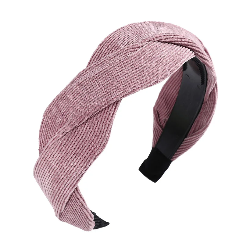 velvet E LEVAO Serpentine Winding Cross Headband Vintage Hairbands Bezel Turban Women Girls Hair Accessories Hair Hoop Headwear Fashion - Цвет: velvet E