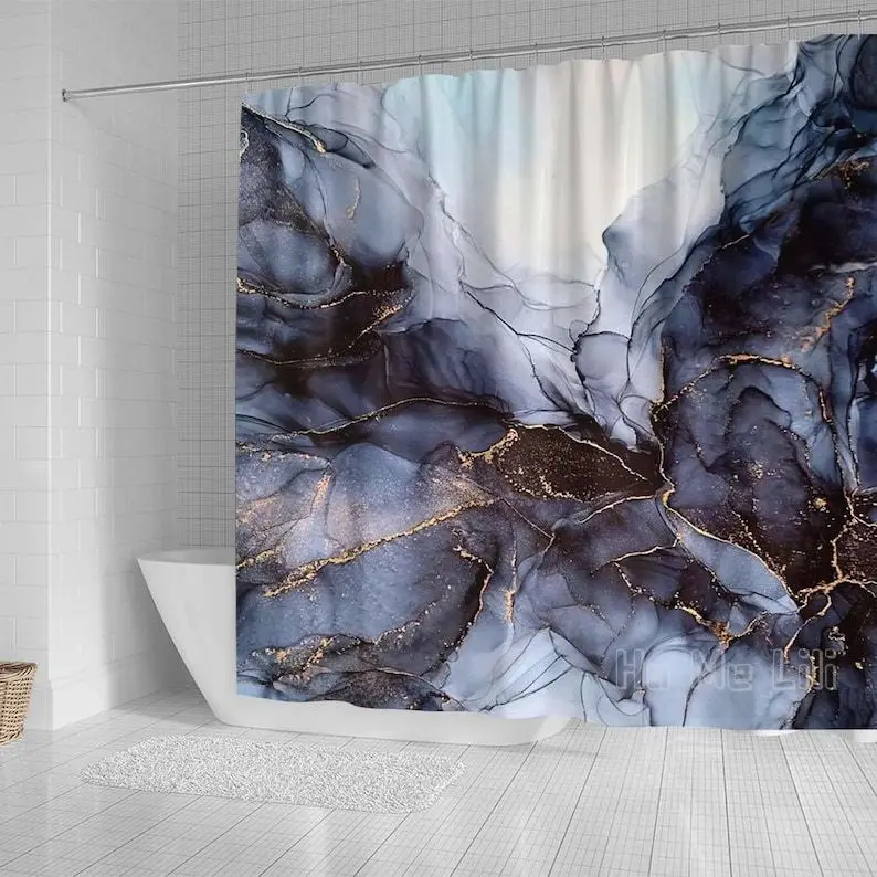 

Vintage Abstract Shower Curtain Waterproof Bathroom Decorations Birthday Gift