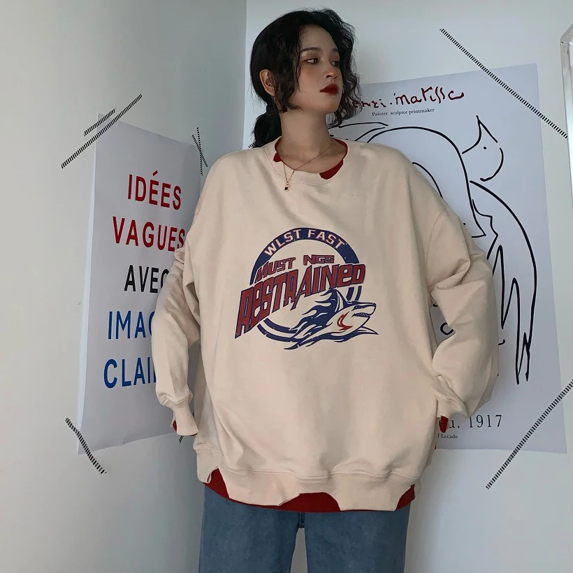Sweatshirt Women Vintage Clothes Women Sweetshirts Korean Fashion Oversized Hoodie Harajuku Hoodie Women Pullovers Autumn Winter