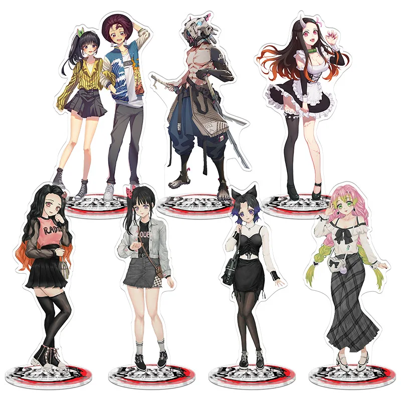 

2021 Новый рассекающий демонов 20 см акриловый Kamado Tanjirou Kamado Nezuko Kanroji Mitsuri современное платье человеческие украшения стоячие подарки
