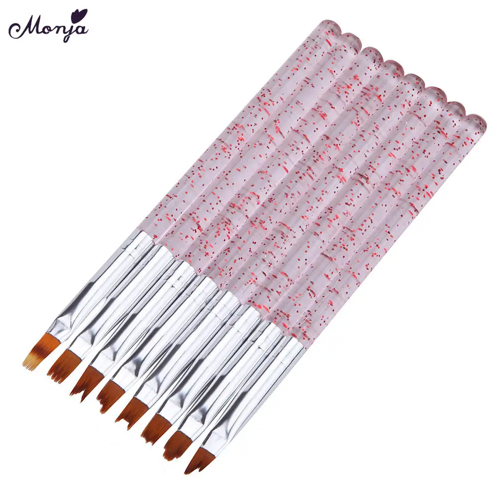 8 шт. дизайн ногтей улыбка луна форма лепесток живопись градиент выцветание