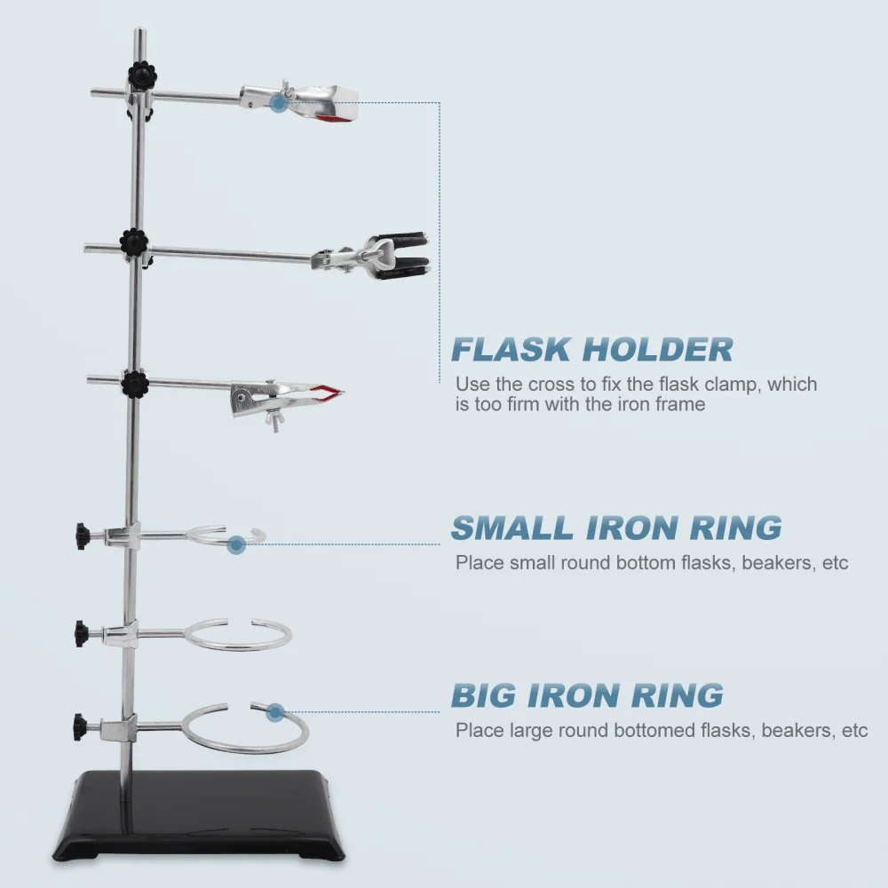 

Chemical Laboratory Retort Stand Mini Metal Rack Laboratory Grade Metalware