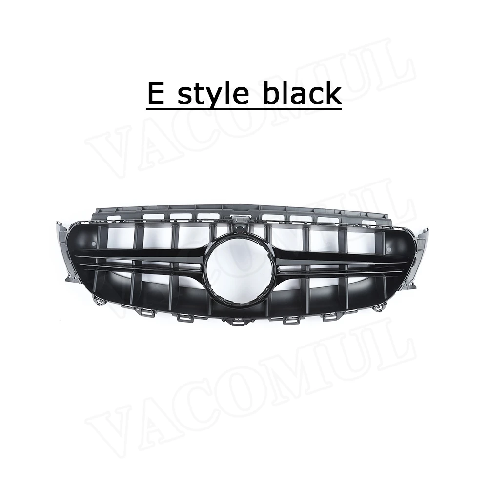 E style black Сетчатая Решетка переднего бампера для Mercedes Benz W213 C238 E200 E250 E300 E320 E350 E53 AMG - Цвет: E style black
