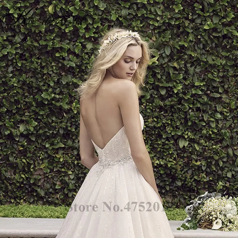 Без бретелек блестящее свадебное платье со стразами Vestidos De Novia 2019 Новое