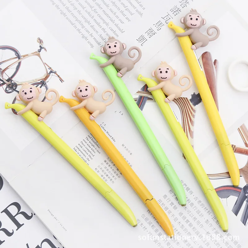 36 шт./лот креативная гелевая ручка в виде обезьяны банана милые 0 38 мм ручки для