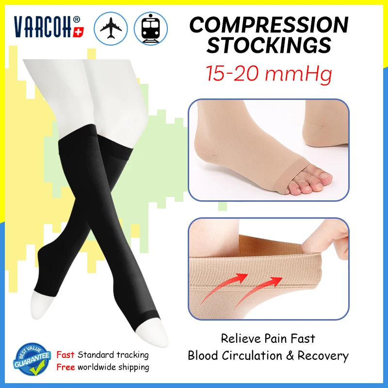 

Compression Socks Men Women 15-20 mmHg Medical Graduated Stockings Best for Edema,Diabetic,Varicose Veins,Shin Splints,Running