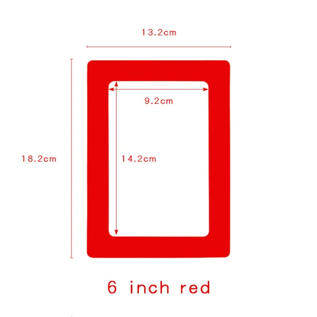 Red 10 inch YIBAI 6/7/10 дюймов магнитная фоторамка Применение для холодильника и железа ворсом на внутренней поверхности показать картинку из ПВХ - Цвет: Red 10 inch