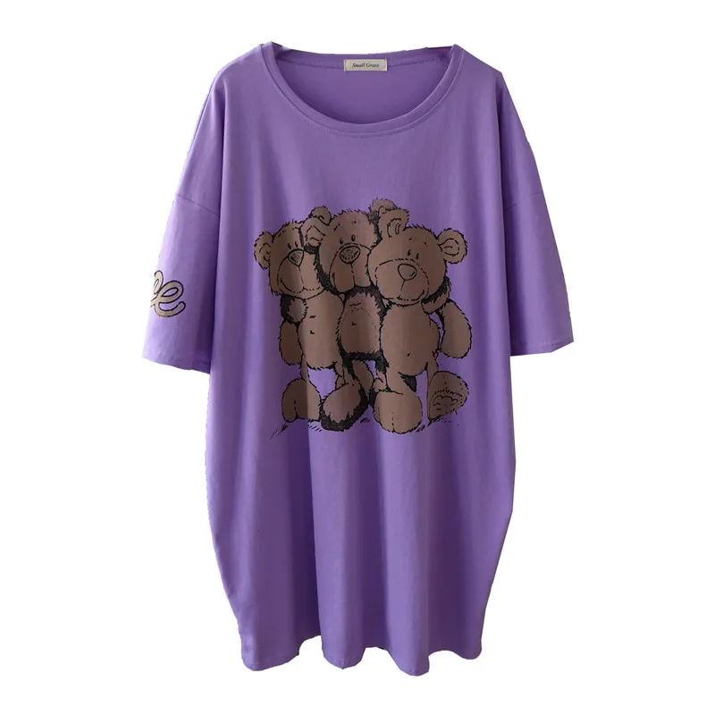 Футболка с короткими рукавами из чистого хлопка женская футболка средней длины