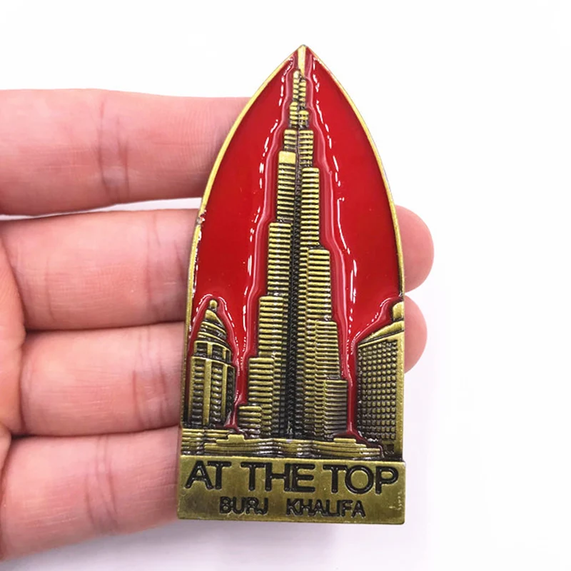 Металлическая магнитная наклейка на холодильник креативная ручная буква burj al Arab