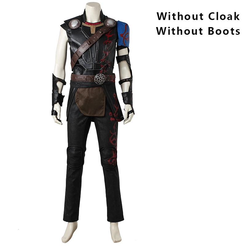 without cloak boots Тор Ragnarok Косплей Тор сын Одина ТОР 3 костюм супергерой кино плащ костюмы на Хэллоуин сапоги для взрослых Пользовательские Мстители - Цвет: without cloak boots