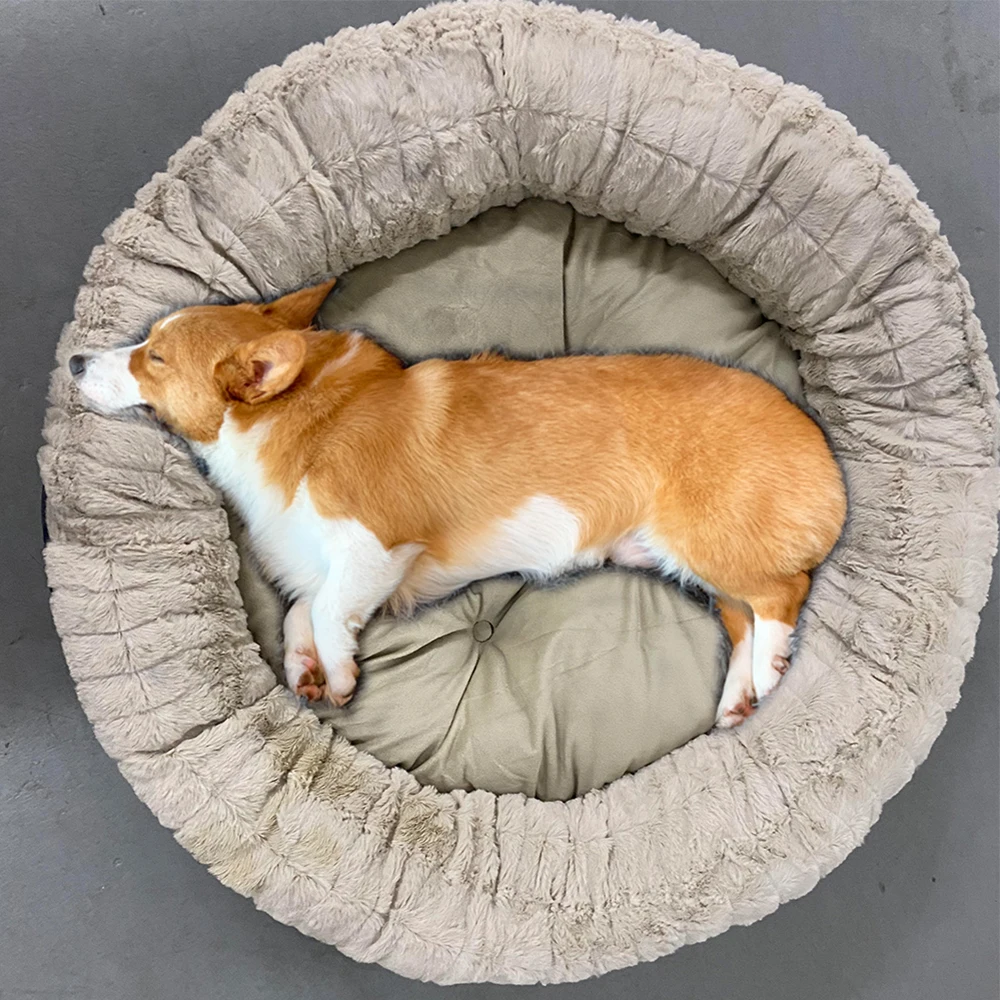 Супер-большие кровати для собак большой диван круглая кровать собаки хлопковая