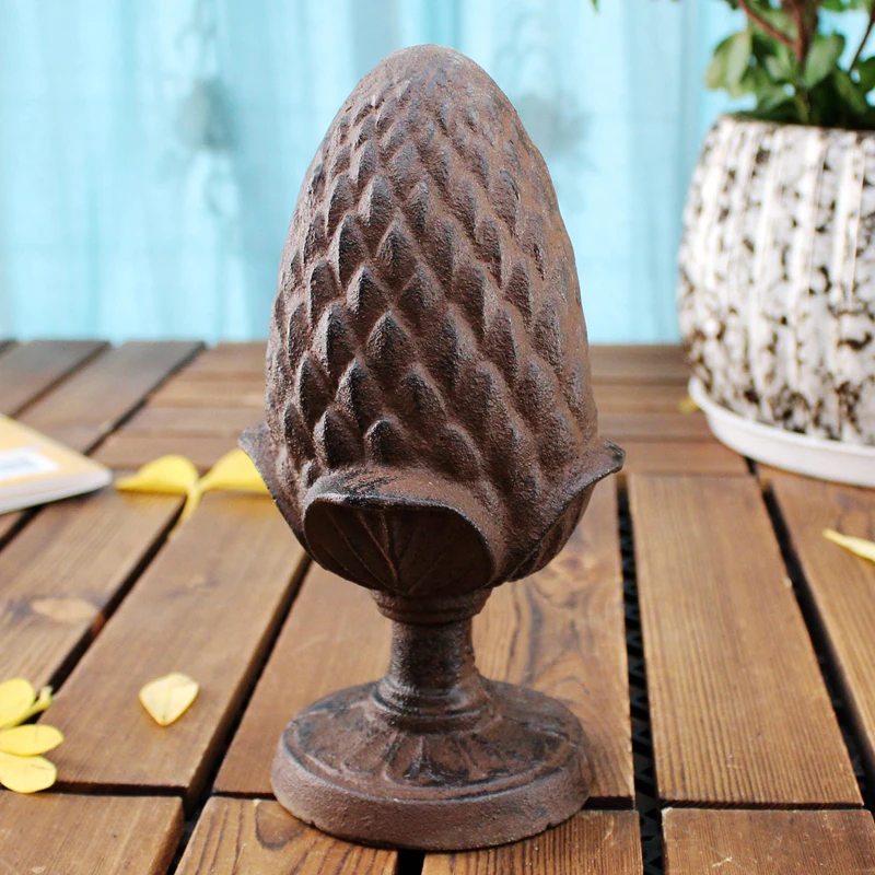 Винтажные чугунные фигурки в форме сосны с круглым основанием домашний садовый