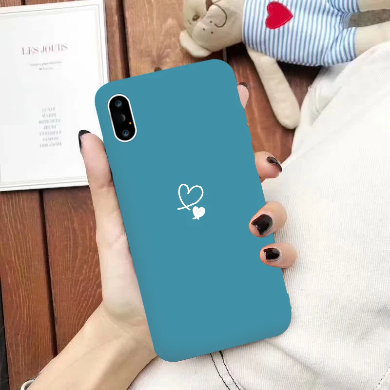Чехлы для телефонов с рисунком сердечек Iphone 8 Plus 6 6S 7 iphone XS Max XR X Мягкий
