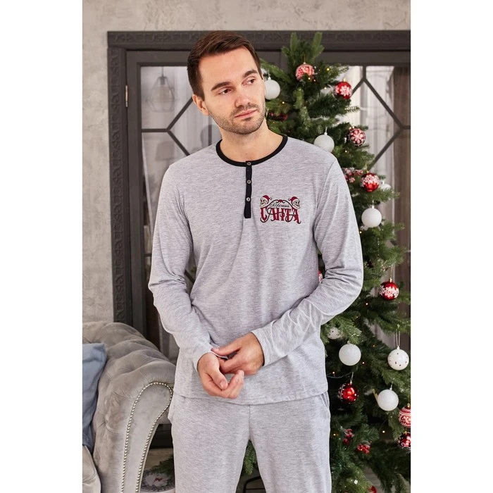 Джемпер мужской KAFTAN &quotХороший Санта&quot р-р L (50) серый 3860856 | Мужская одежда