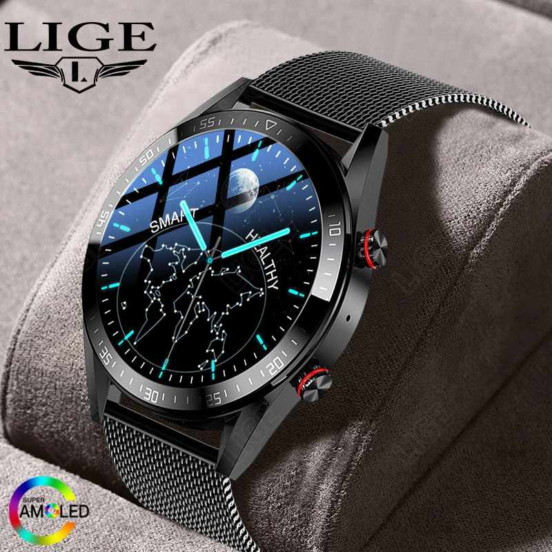 

Смарт-часы LIGE мужские с Bluetooth и поддержкой Android, 454*454