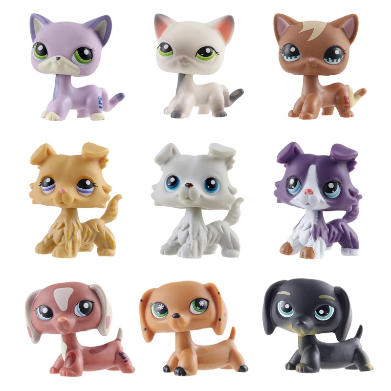 

Редкая игрушка lps из магазина домашних животных, стоячая кошка с короткой шерстью, бутик с розовой собакой, оригинальная такса, собака-пасту...