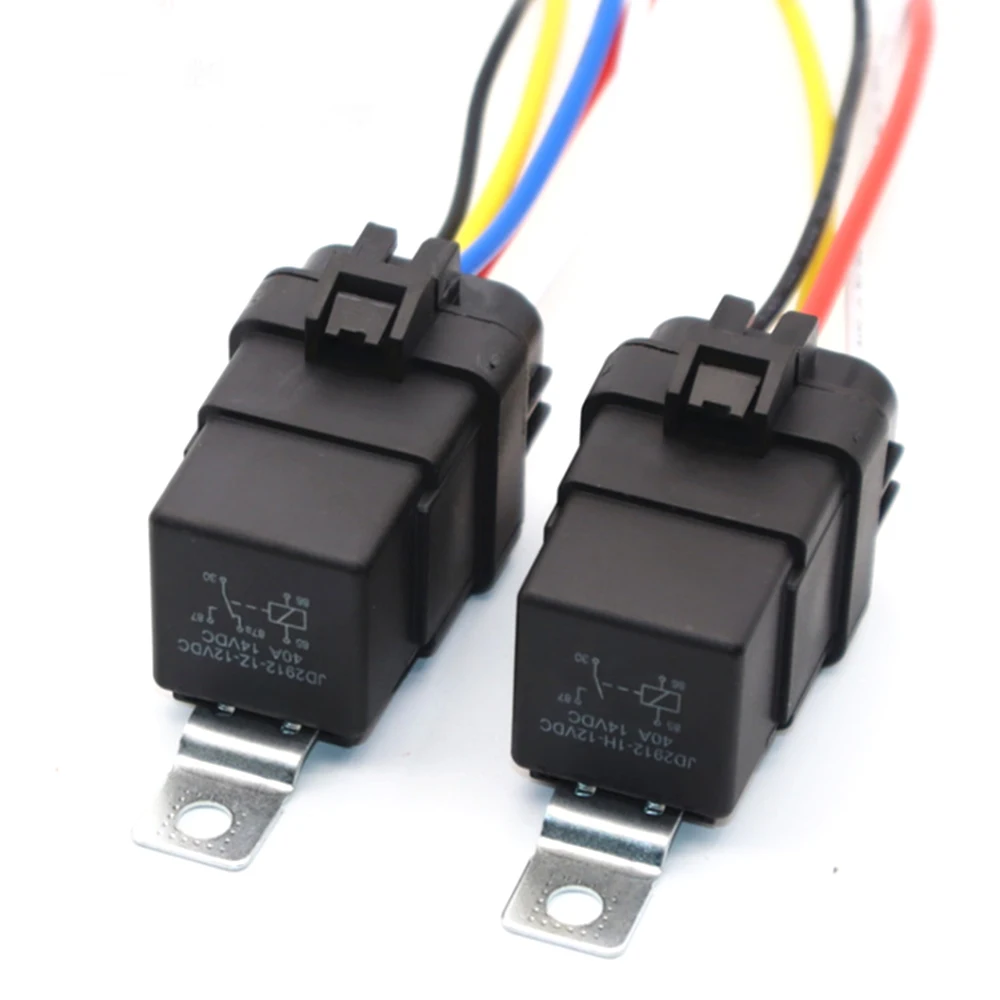 

Automobile Relay Sealed Waterproof Integrated Wired DC12V 40A 5Pin 4Pin Auto Relay+Holder With 140mm Length Wires