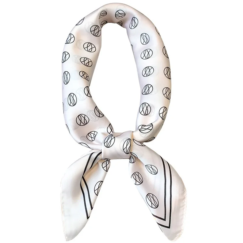 

New 2020 Neck Scarf Women Brand Silk Hair Small Foulard Shawls And Wraps Lady Hijab Neckerchief Bandana Scarves Pashmina