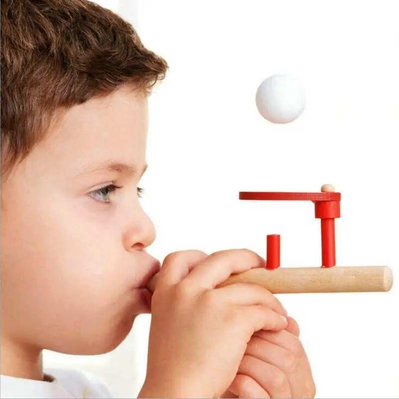 Pelota de espuma m&aacute;gica para deportes al aire libre para ni&ntilde;os, juguete divertido de tubo de madera flotante, juego de regalo, juguetes para soplar y malabares-1