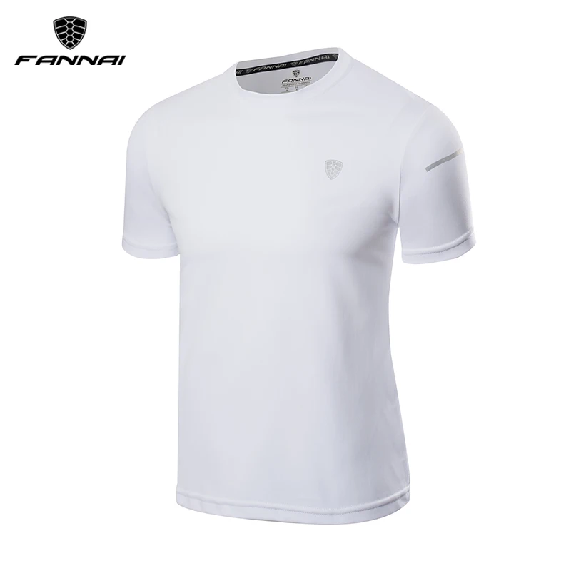 FANNAI Спортивная футболка для мужчин летняя свободная спортивная одежда с