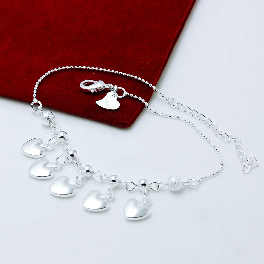 Браслет на лодыжку женский из серебра 100% пробы в богемном стиле|Анклеты| |