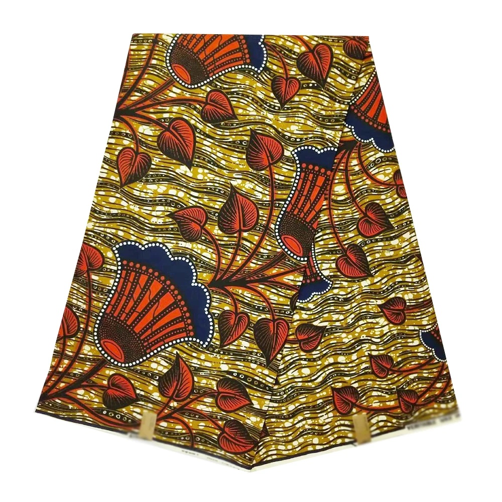 

Высококачественная 100% хлопчатобумажная настоящая восковая ткань, искусственная восковая красивая ткань для платья