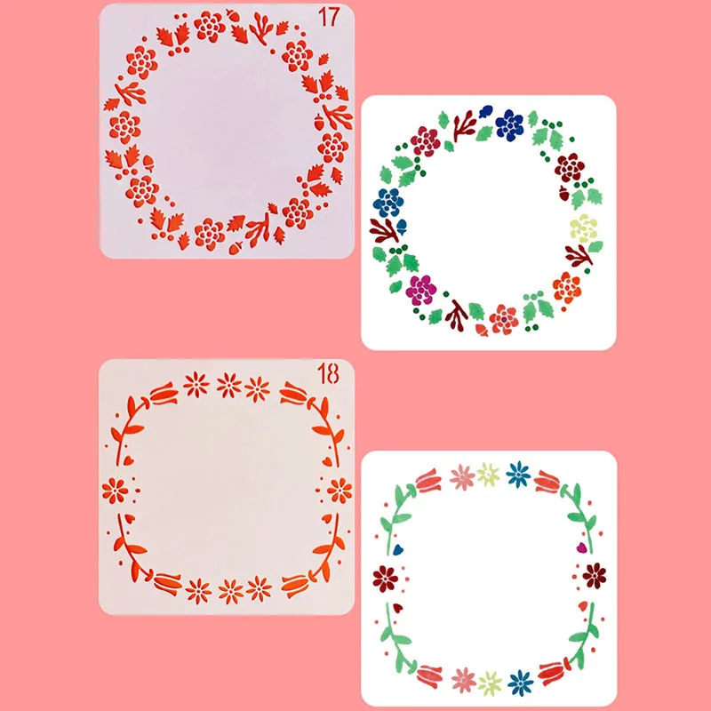 

1pc Flower Leaves Stencil DIY Walls Layering Painting Template Decoration Scrapbooking Diary Coloring Embossing Album Reusable