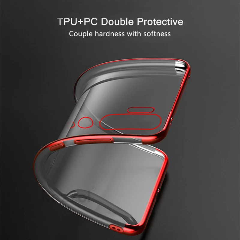 Soft Transparent Case For Xiaomi Mi Note 10 CC9 Pro Phone Cover Laser Plating Clear Silicone Shockproof |