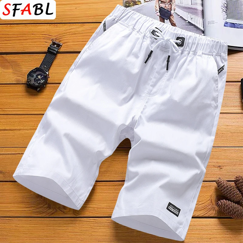 

SFABL New Mens Shorts Black Solid Summer Quick Dry Elastic Waist Zipper Pocket Casual Hot Short Pant Male Shorts Plus Size 5XL
