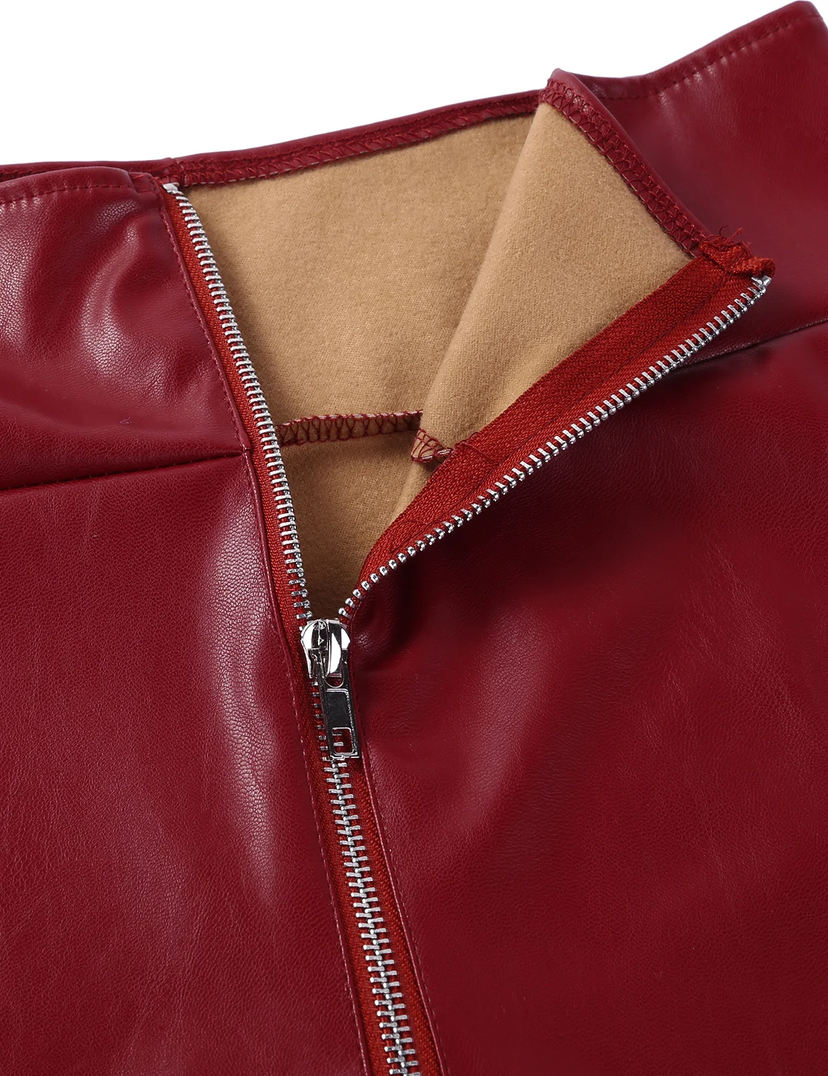 Женские сексуальные шорты из искусственной кожи с высокой талией и молнией