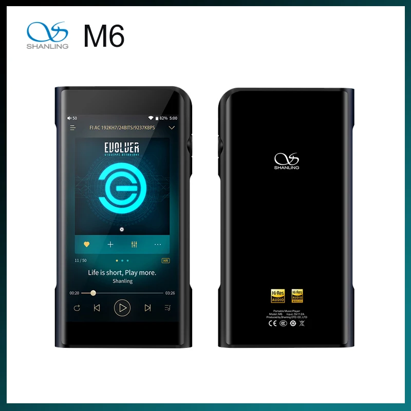 Shanling M6 портативный плеер Hi Res двойной AK4495SEQ DSD256 Fi Bluetooth сенсорный экран