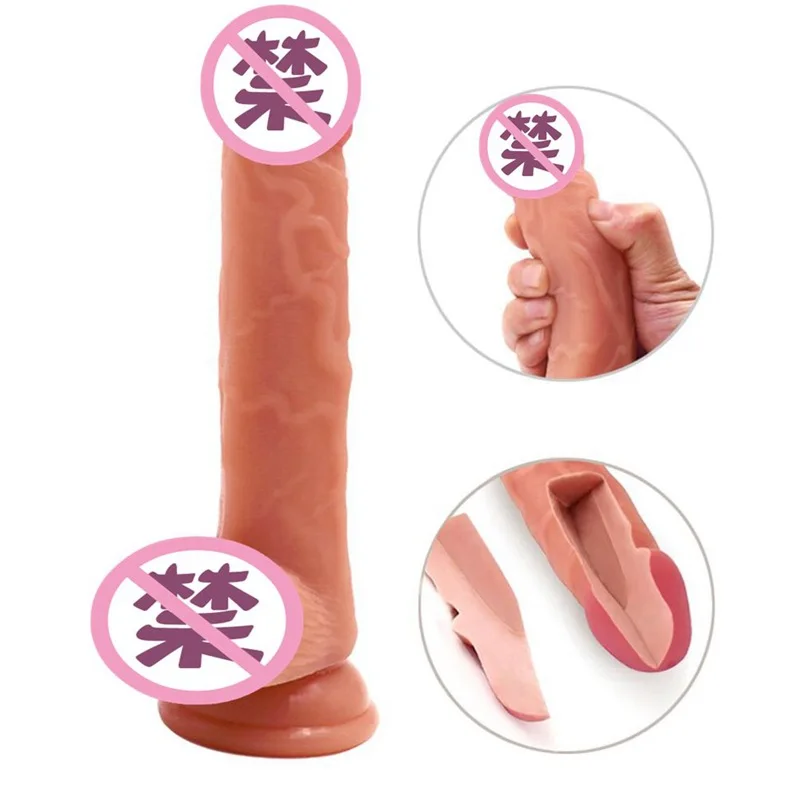 8.26 Inches Realistic Dildo Thick Silicone Penis with Suction Cup for Women G Spot Stimulate Sex Toy Big and Dick Toys | Красота и