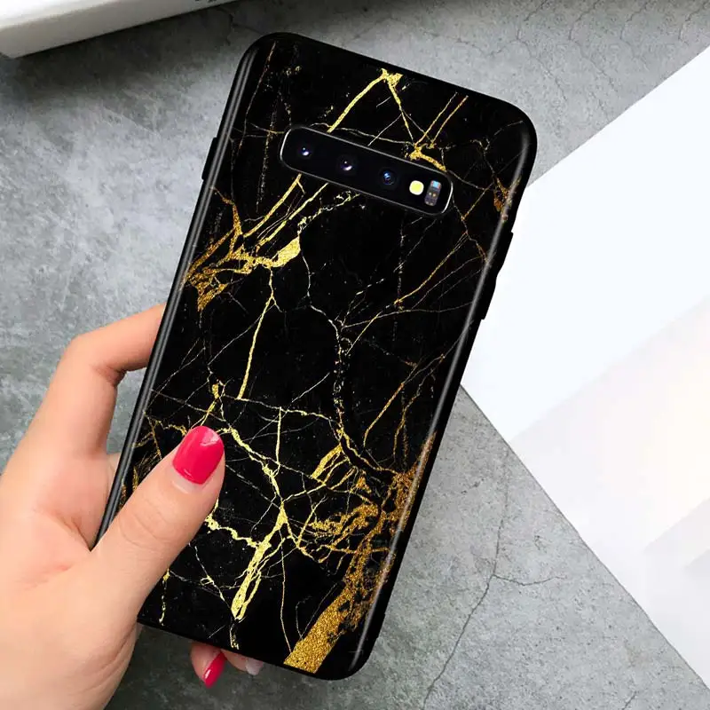 

Marble Stone Pattern for Samsung Galaxy S21 Ultra Plus Note 20 10 9 8 S10 S9 S8 S7 S6 Edge Plus Black Phone Case