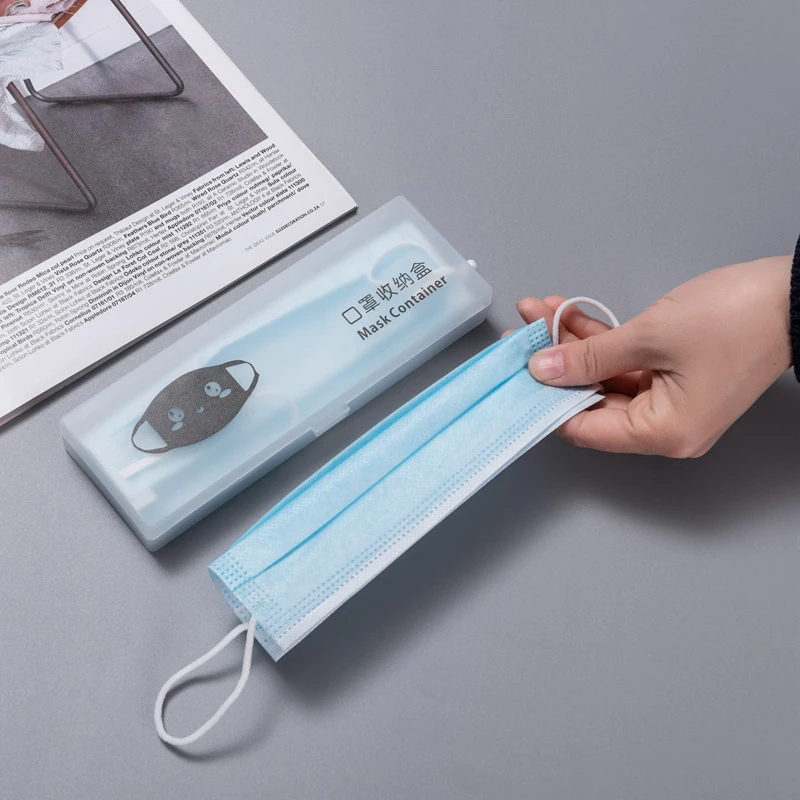Мультфильм переносная маска ящик для хранения матовый Пластик Маска Для