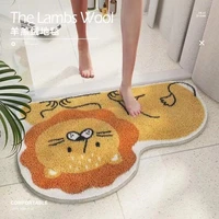 cute cartoon lion lamb floor mat for living room bedroom chair carpet bathroom bathtub decoration non slip door bath mat