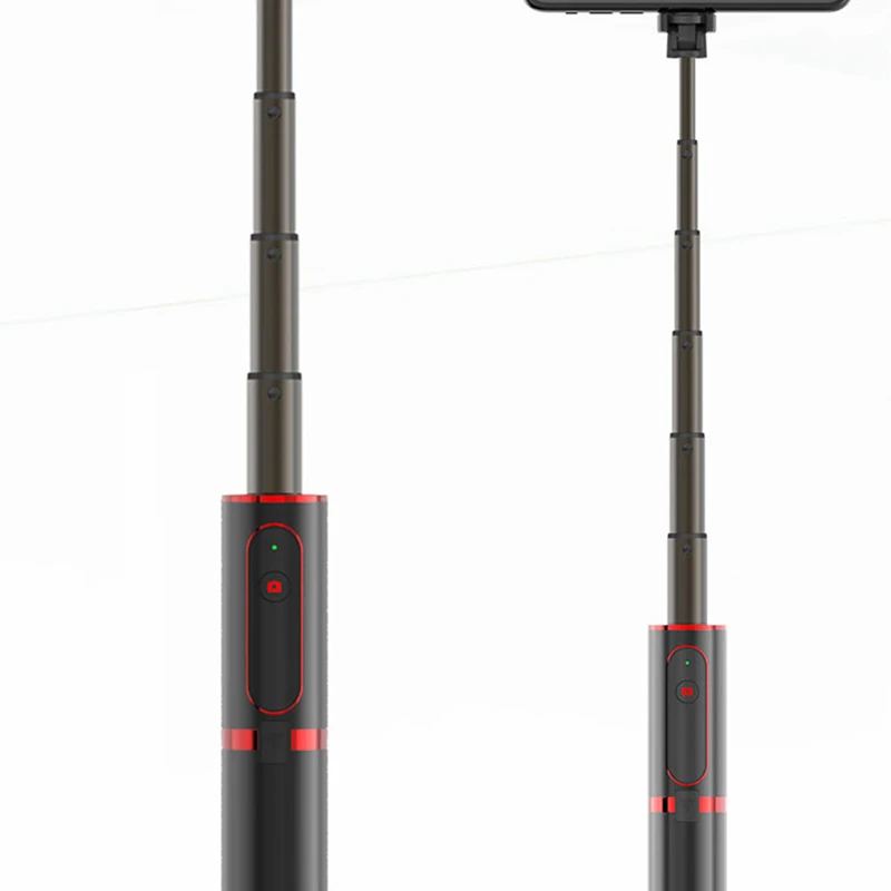 Integrated Tripod Selfie Stick with Bluetooth Remote Control and for IOS Android Cellphone (Black Red) | Электроника