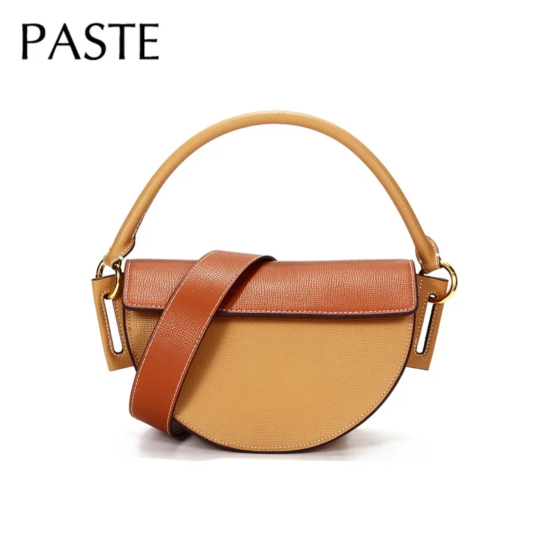2020 полумесяц круглая сумка натуральная кожа маленькие роскошные сумки женские