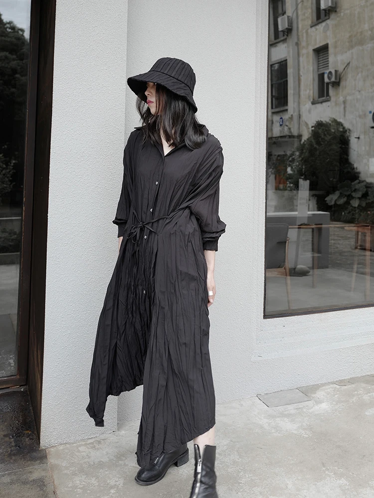 Yamamoto стиль темный дизайн чувство большого размера свободная маленькая толпа